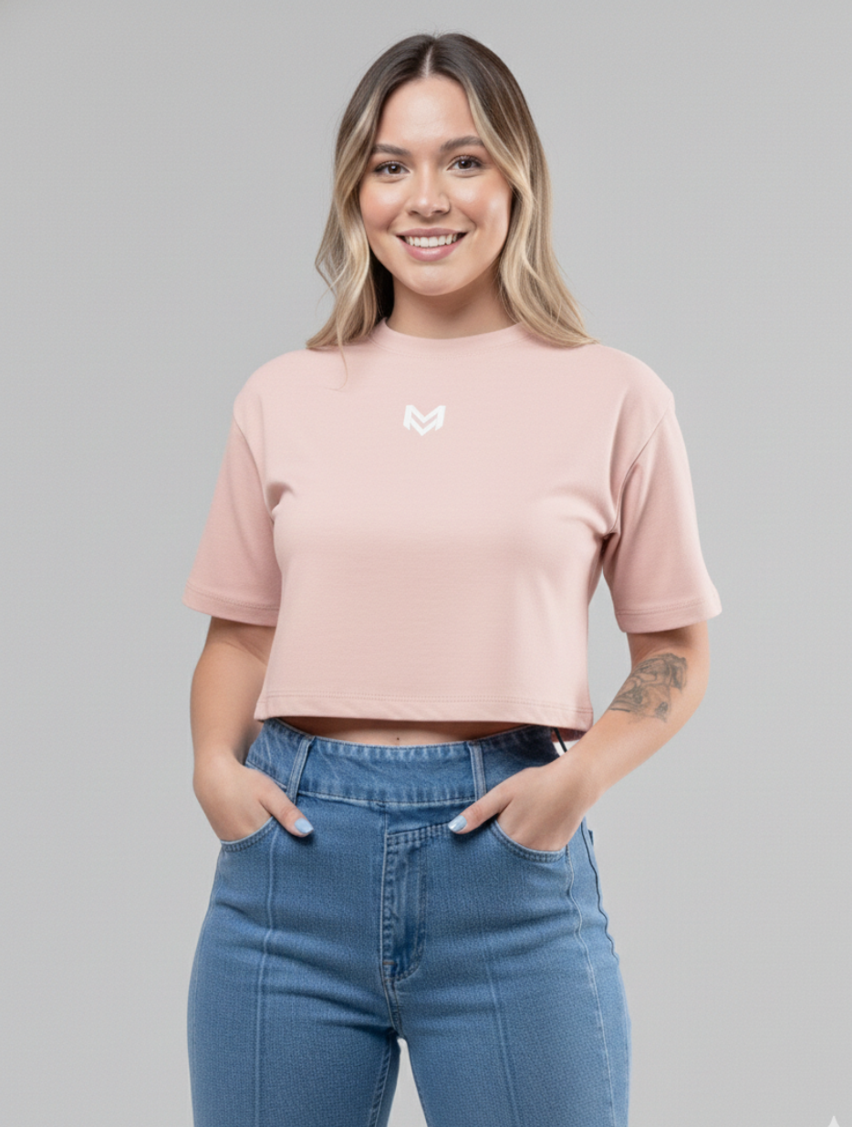 Polera Crop Top - Rosado