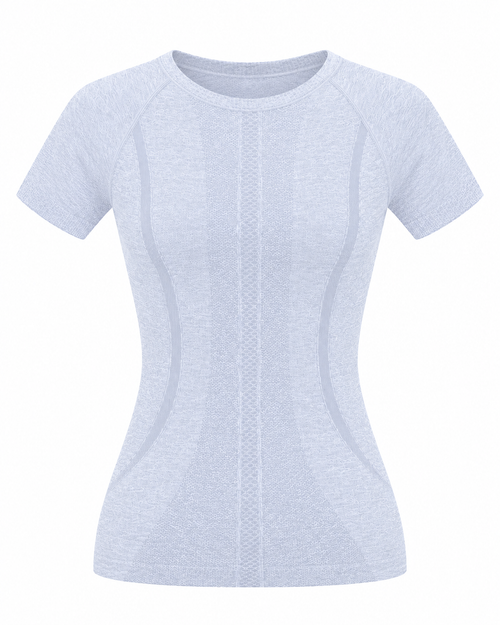 Camiseta Deportiva Mujer — Gris Cáñamo — producto/01-frente.png