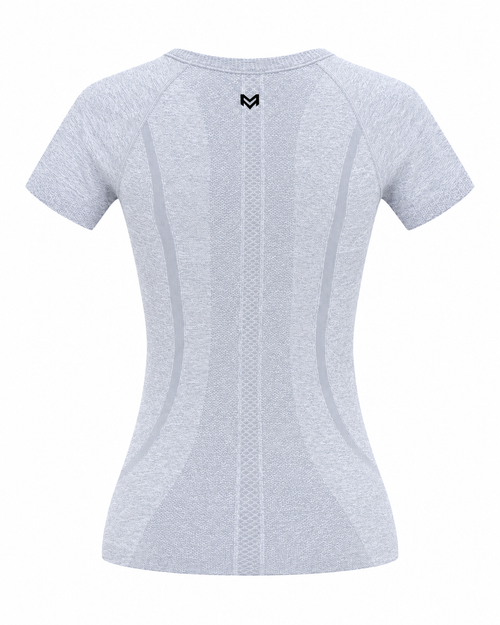 Camiseta Deportiva Mujer — Gris Cáñamo — producto/02-espalda.png