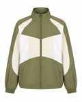 Chaqueta Corta Viento — Verde con Blanco — frente