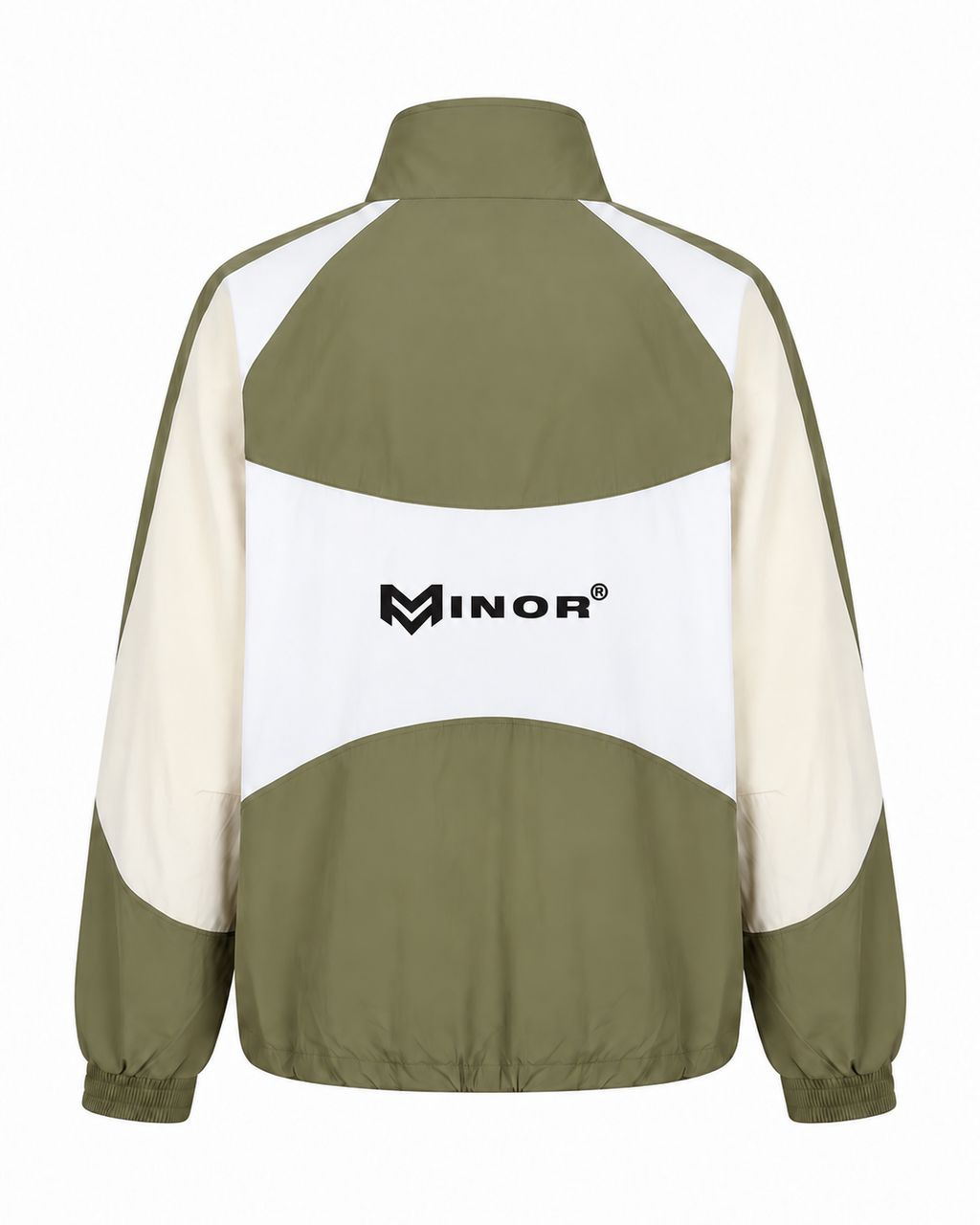 Chaqueta Corta Viento — Verde con Blanco — espalda