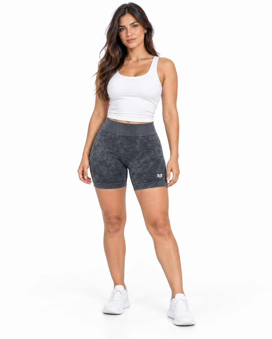 Short Deportivo Mujer — Negro — modelo/01-modelo-frente.png