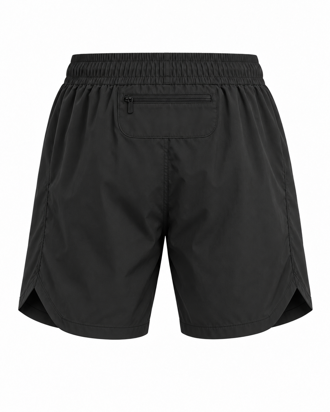 Short deportivo hombre negro — Espalda y cierre